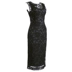 Dolce and Gabbana Black Lace sheath Dress
