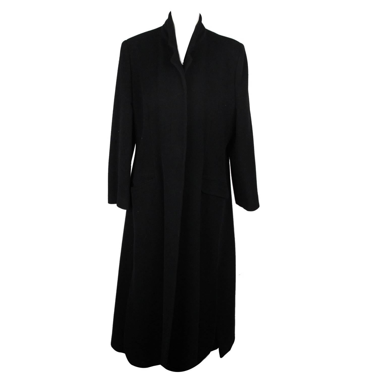 GIORGIO ARMANI BLACK LABEL Black FULL LENGHT COAT Size 46