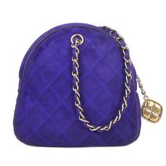 Vintage Chanel Purple Suede Evening Bag, Wristlet