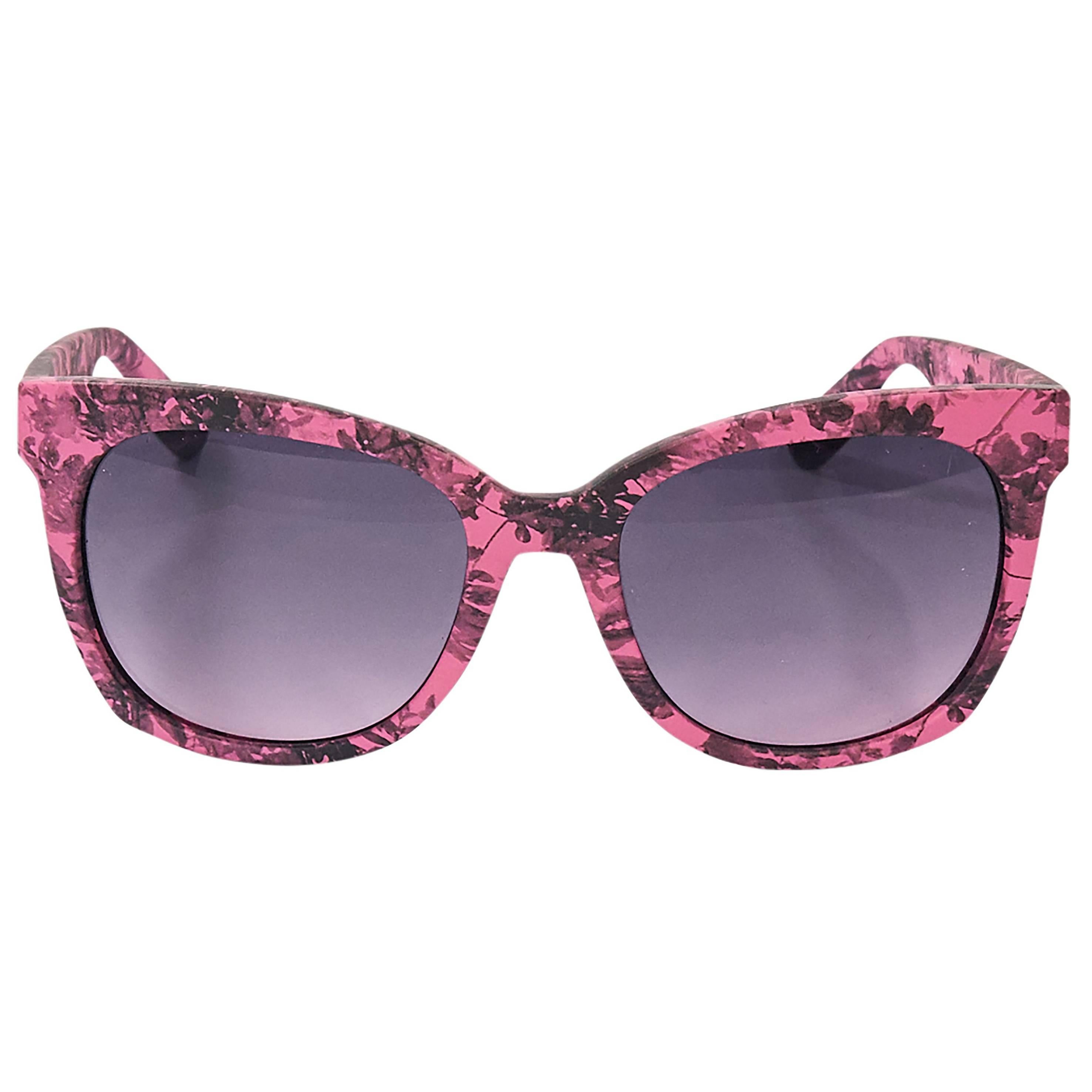 Pink & Black Alexander McQueen Sunglasses