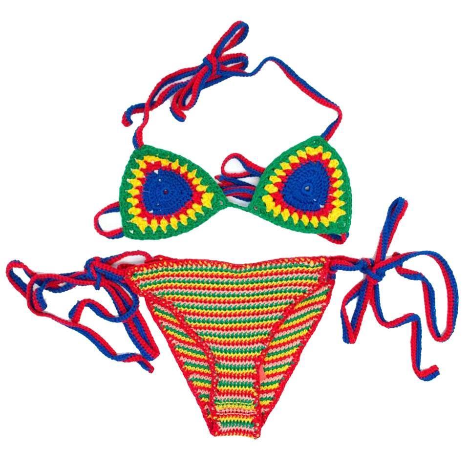 Tommy Hilfiger Crochet Multicolour Bikini at 1stDibs | tommy hilfiger two  piece bathing suit, tommy hilfiger bikini, bikini tommy hilfiger