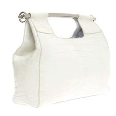 Amazing White Prada Alligator Skin Handbag 6
