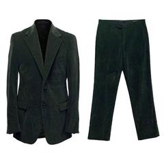 Prada Dark Green Corduroy Suit