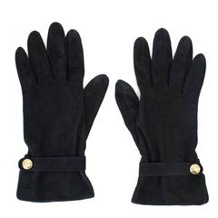 Chanel Ladies Black Suede Gloves