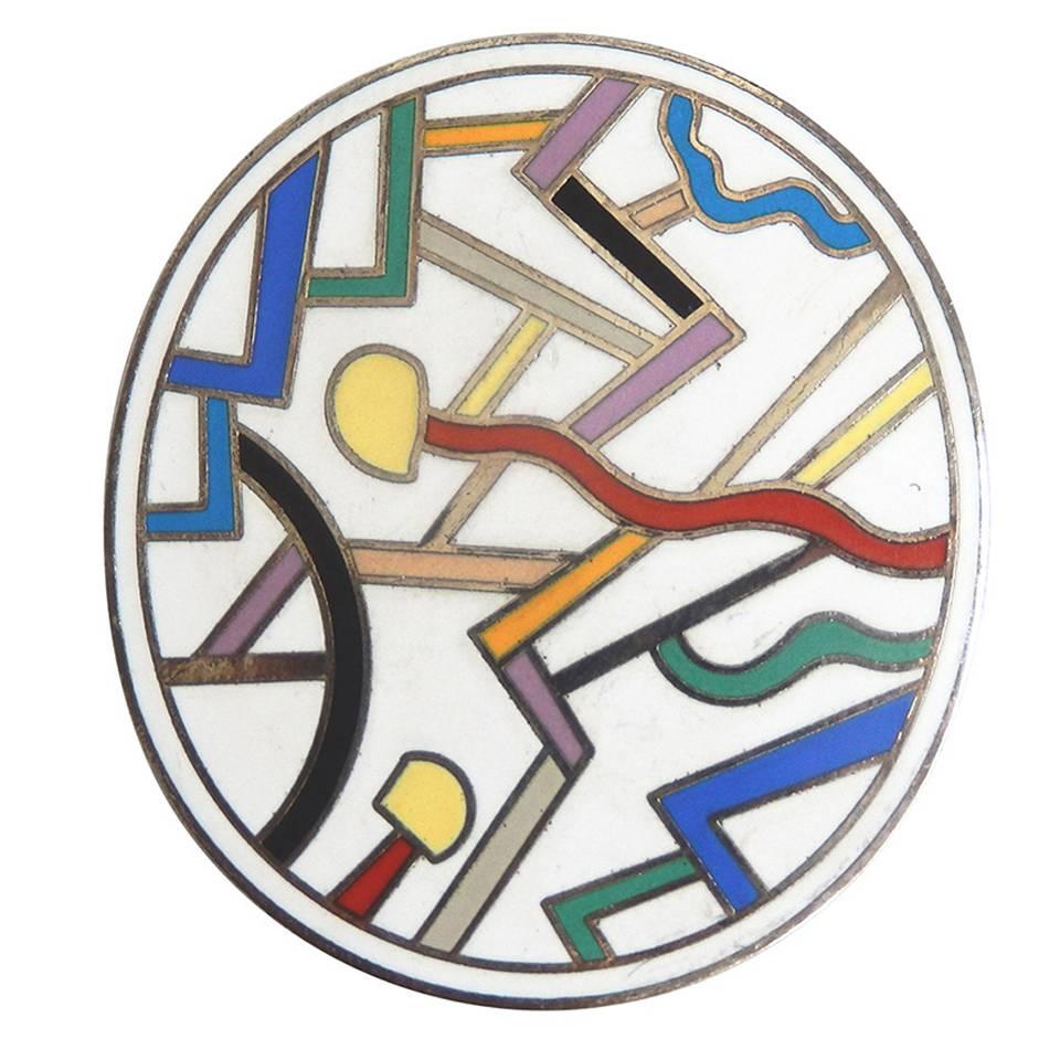 1980s Ettore Sottsass Memphis Brooch for Acme Studios