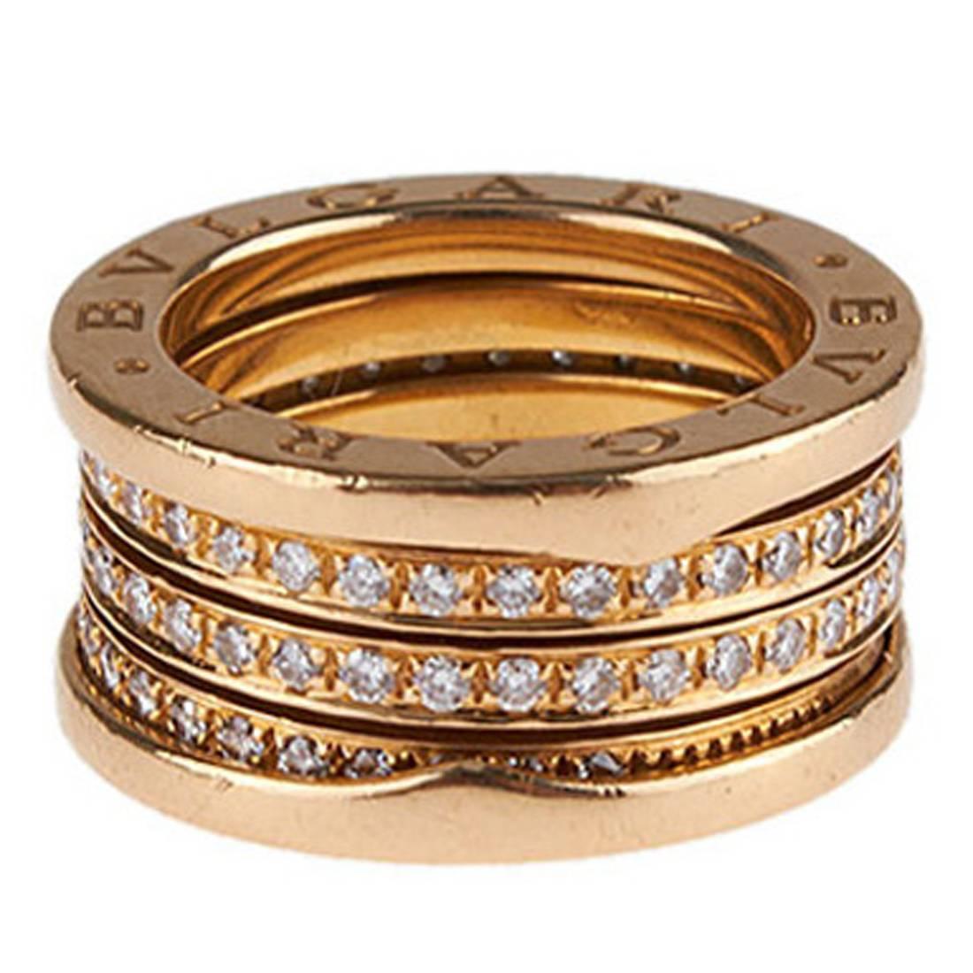 Bulgari Zero1 Diamond Gold Ring For Sale