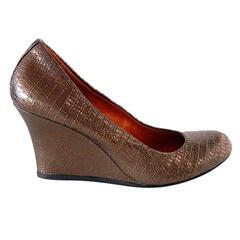 LANVIN Wedge Shoe Bronze 38.5 8.5 New 7