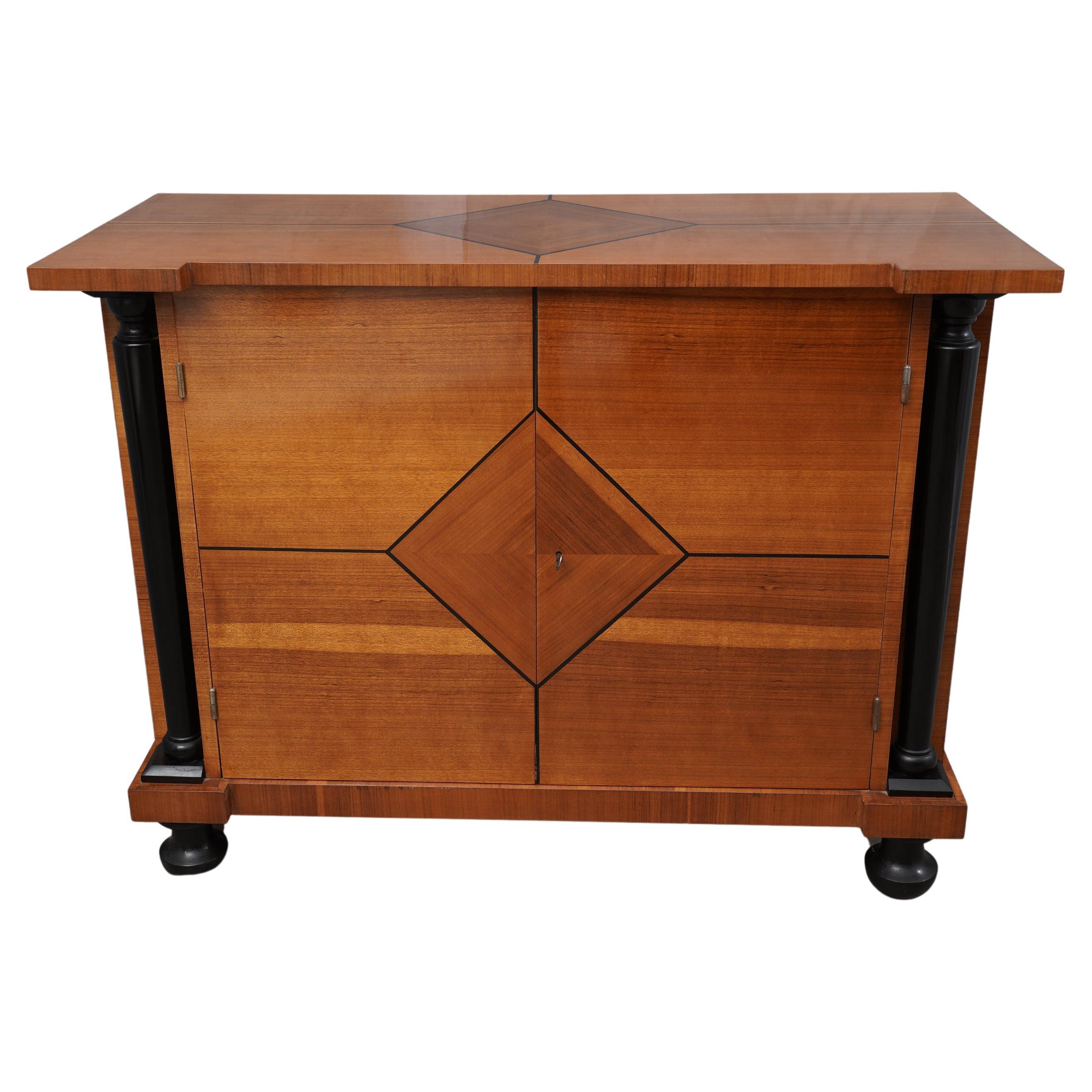 Art Deco Pear Wood Austrian Case Pieces Storage Cabinets Sideboard Credenza 1930 For Sale