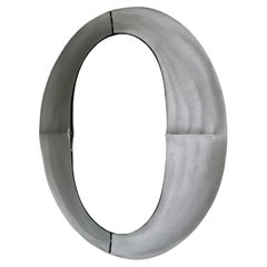 Mid Century Modern Concave Aluminium Cuccaro Wall Mirror Lorenzo Burchiellaro