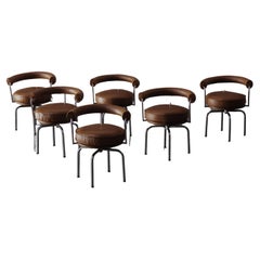 Charlotte Perriand "LC7", Sedie da pranzo per Cassina, 1927, Set di 6