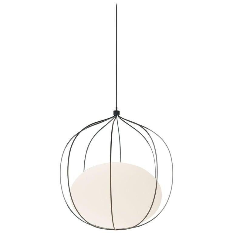 For Sale: Black Zero LED Hoop Pendant by Front Design