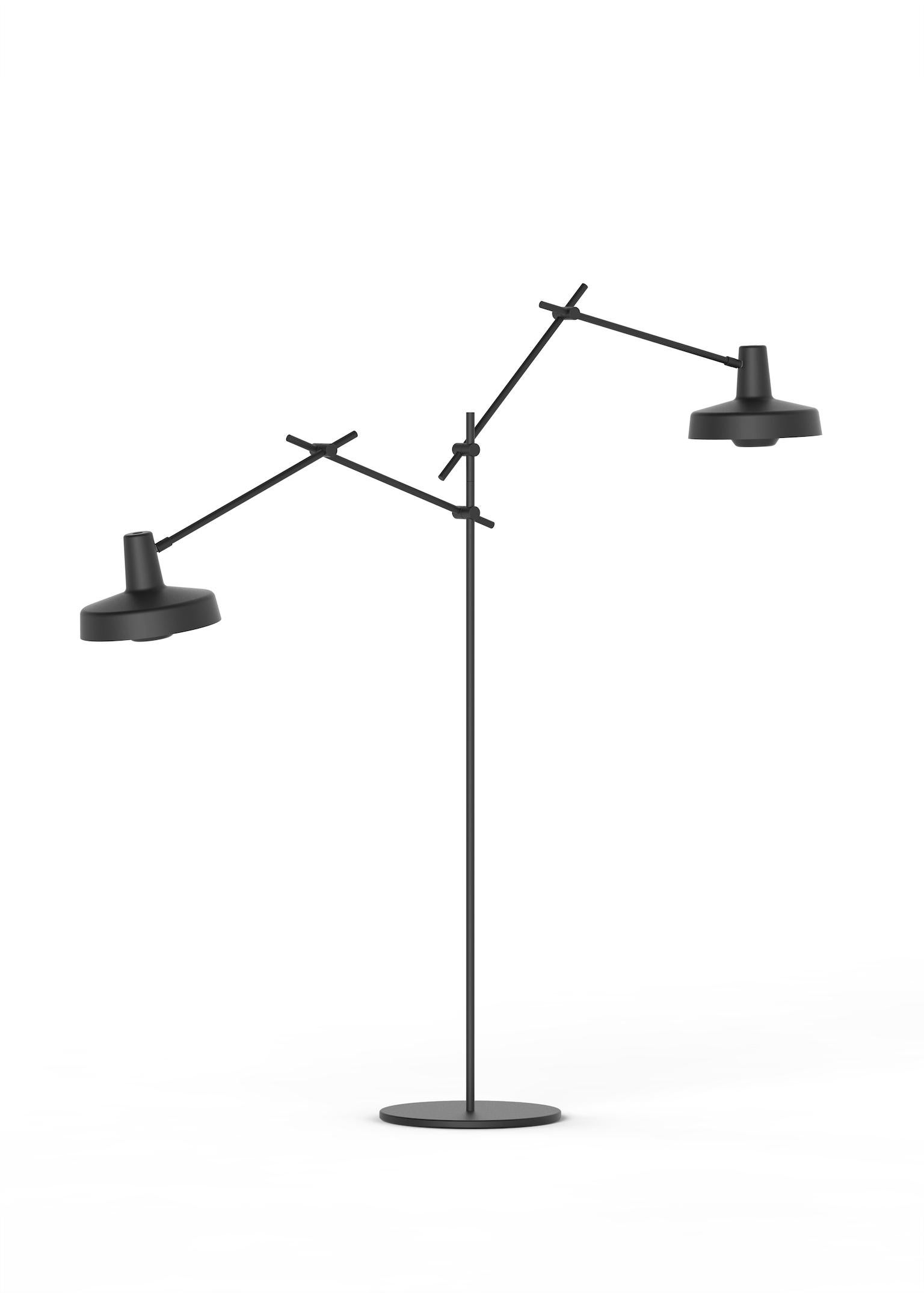 For Sale: Black Grupa LED Arigato 2 Light Floor Lamp by Filip Despot, Ivana Pavic, Tihana Taraba