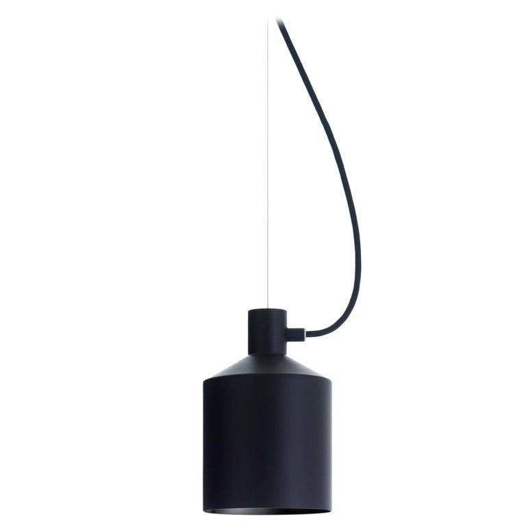 En vente : Black Pendentif Silo Zero LED par Note Design Studio