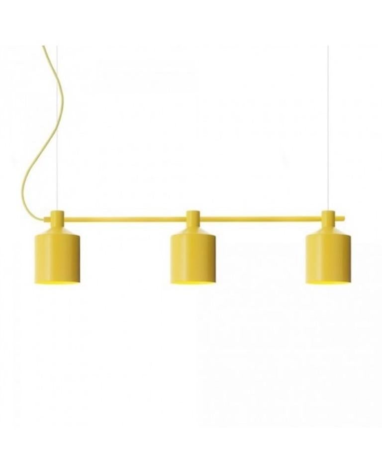 For Sale: Yellow Zero LED Silo Trio Pendant by Note Design Studio