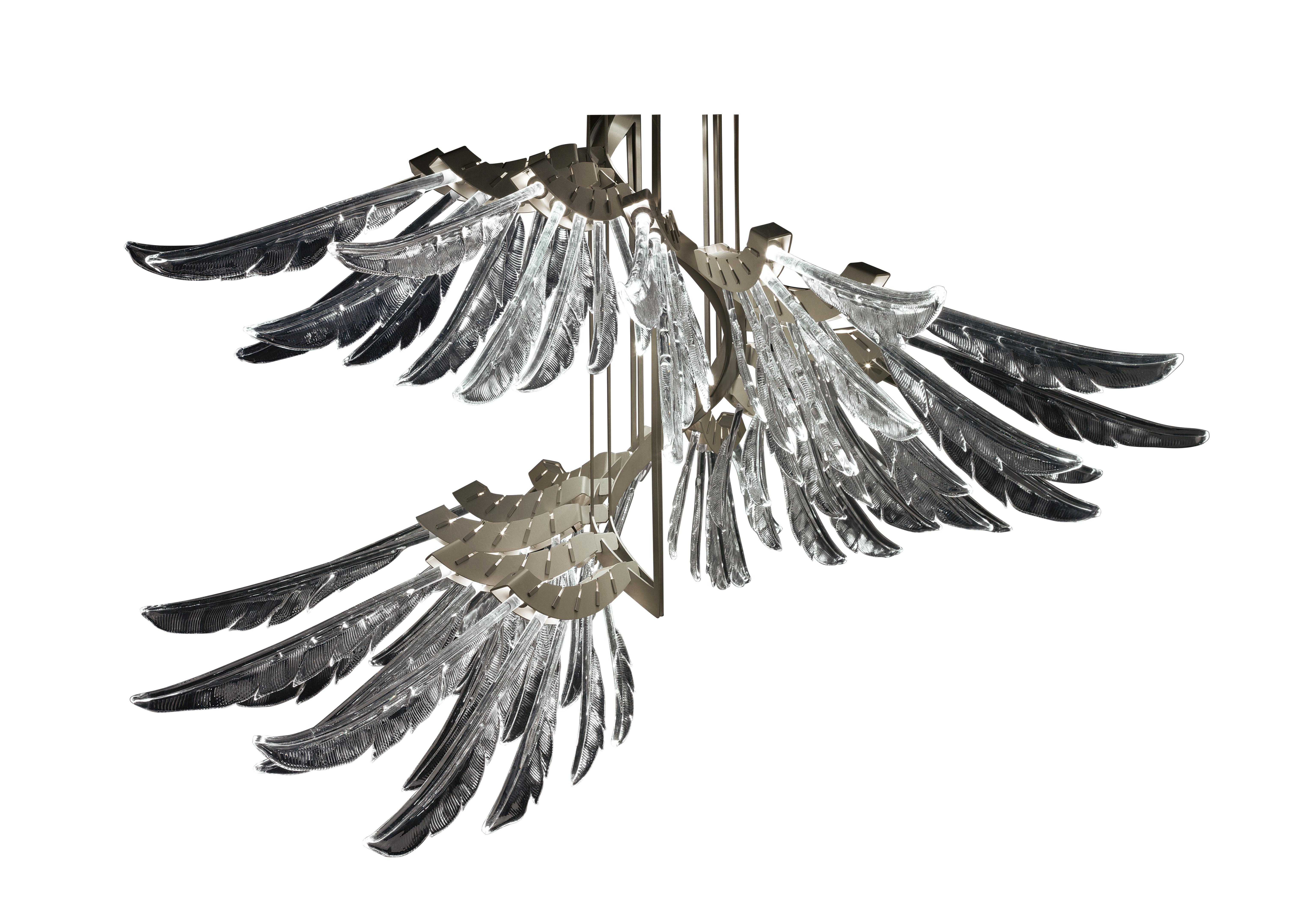 Clear (Crystal_CC) Lampe à suspension Angel 7249 en verre, par AI Design de Barovier&Toso 2