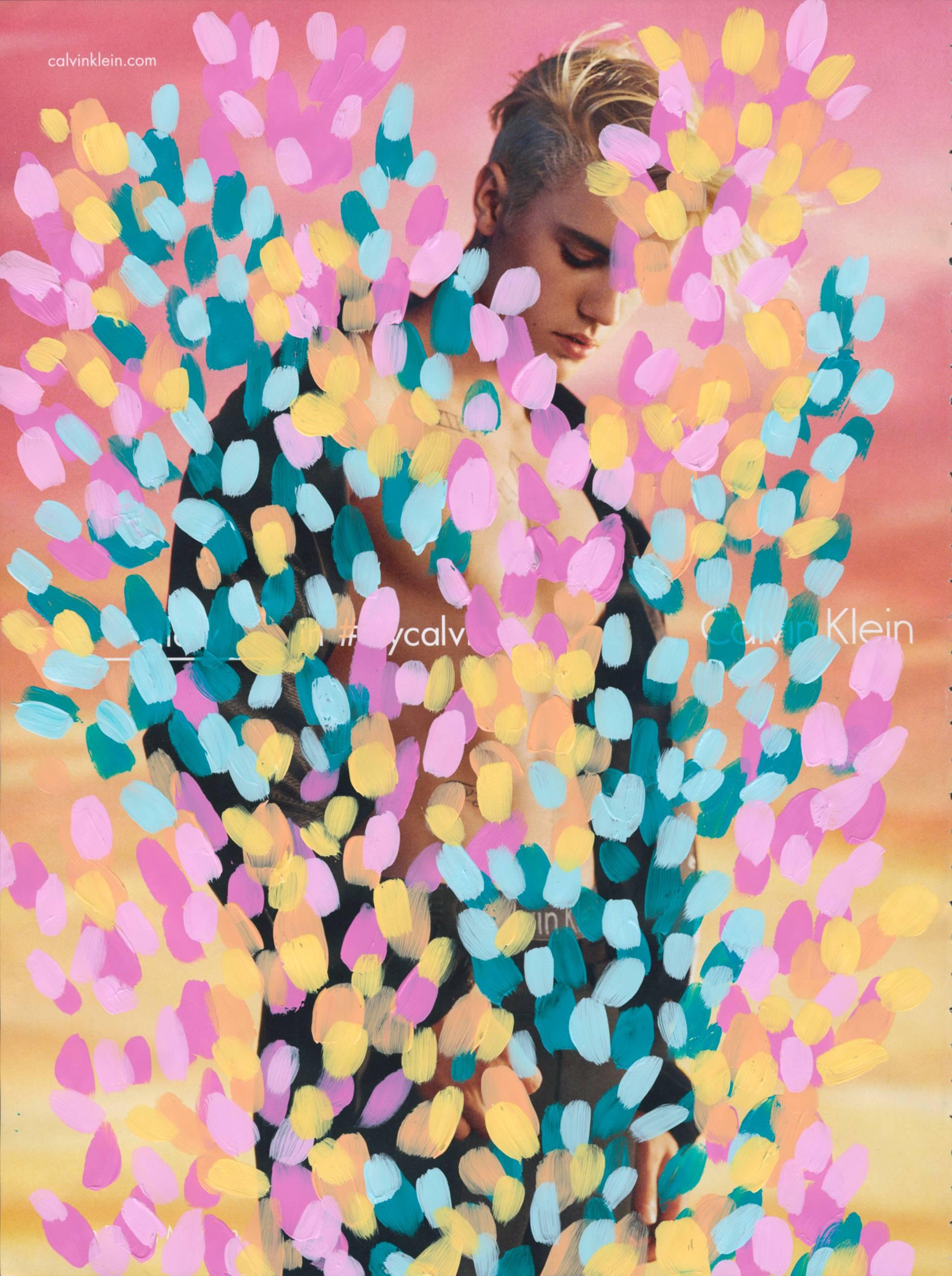 Untitled (Justin Bieber by Tyrone Lebon for Calvin Klein) - Mixed Media Art by Michael De Feo