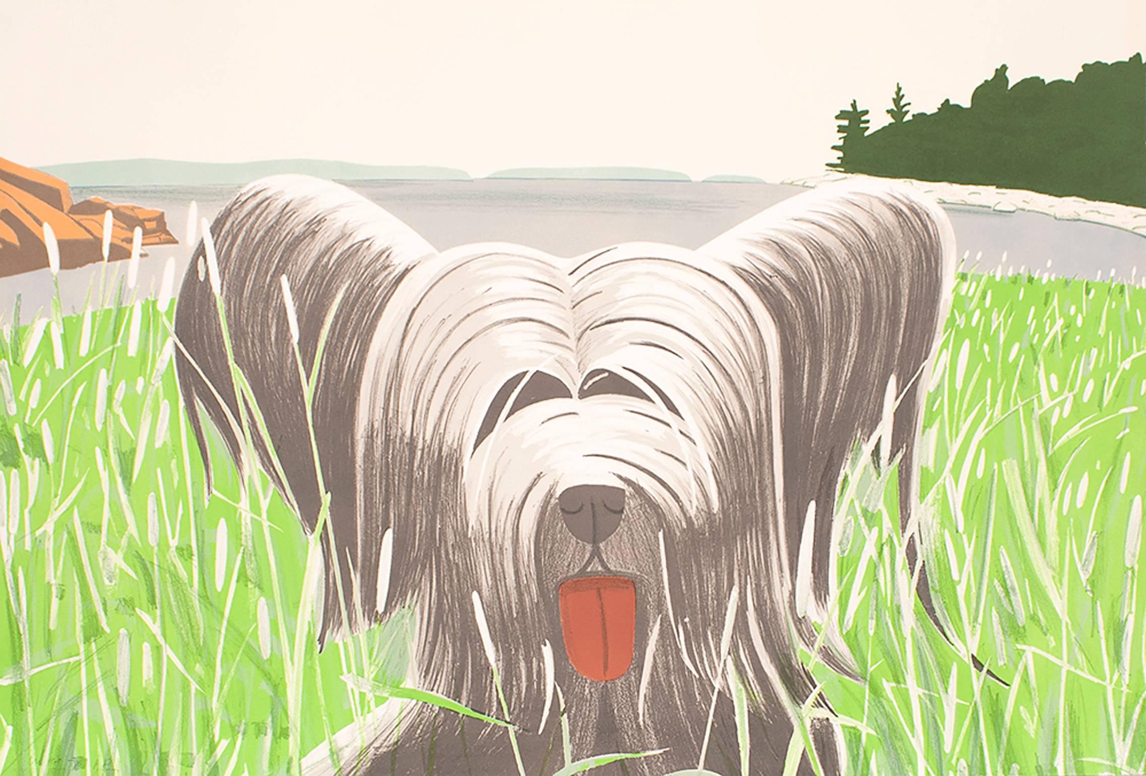 Alex Katz Animal Print - Dog at Duck Trap