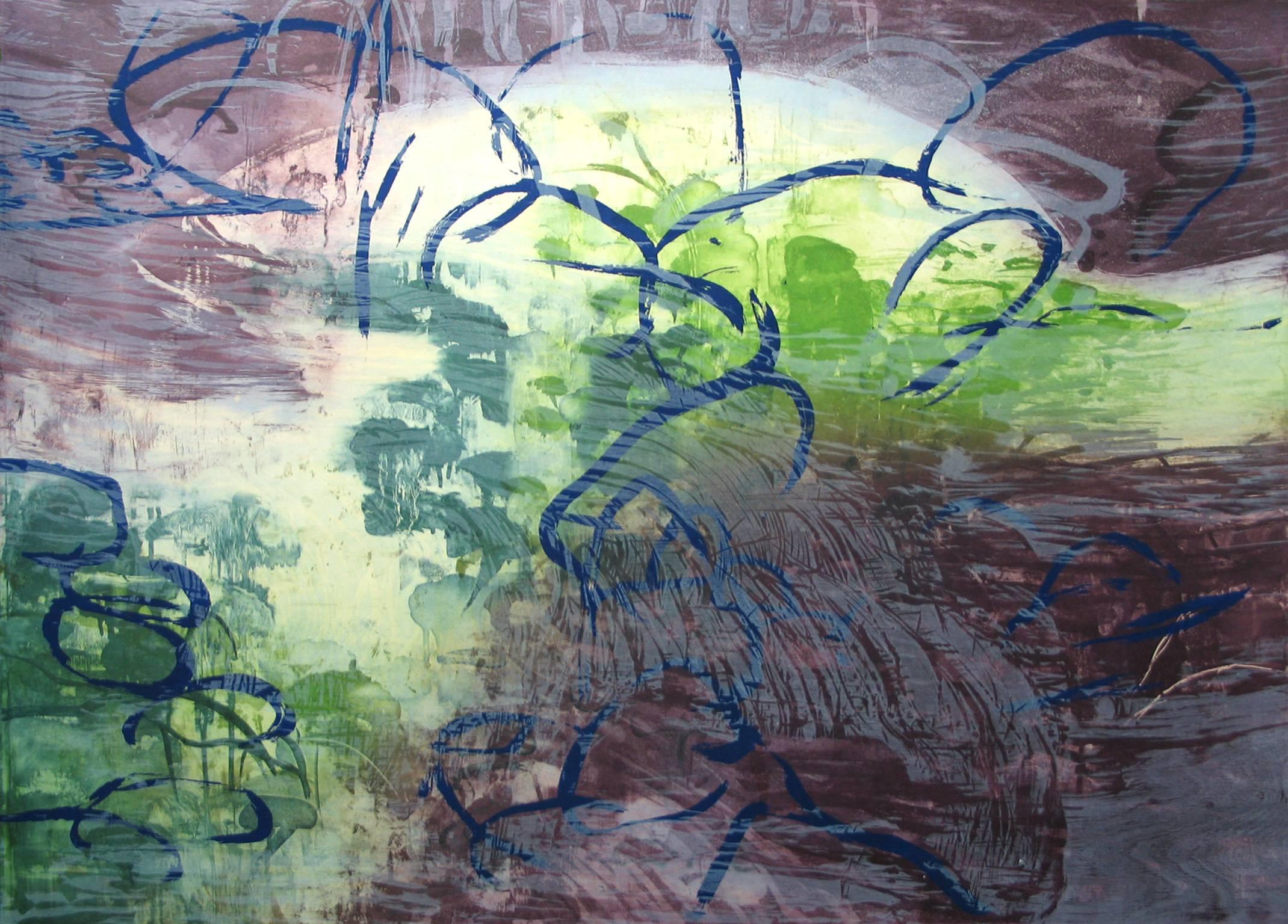 Michael Mazur Abstract Print - Pond Edge IV