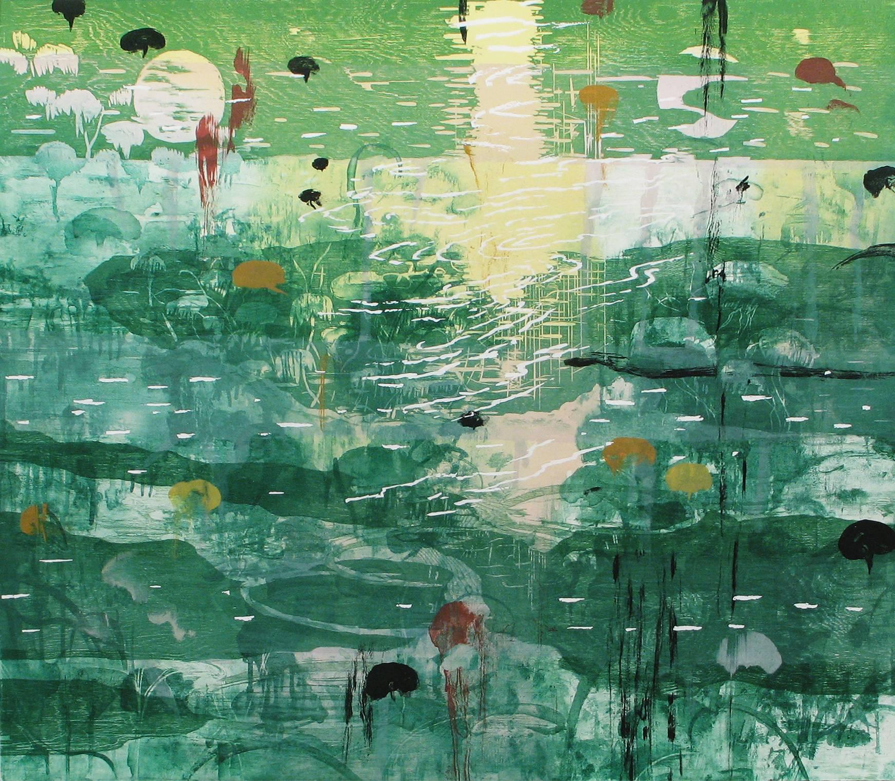 Michael Mazur Landscape Print - Pond Edge VI