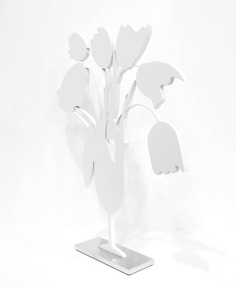 White Tulips and Vase, April 4, 2014 - Sculpture by Donald Sultan