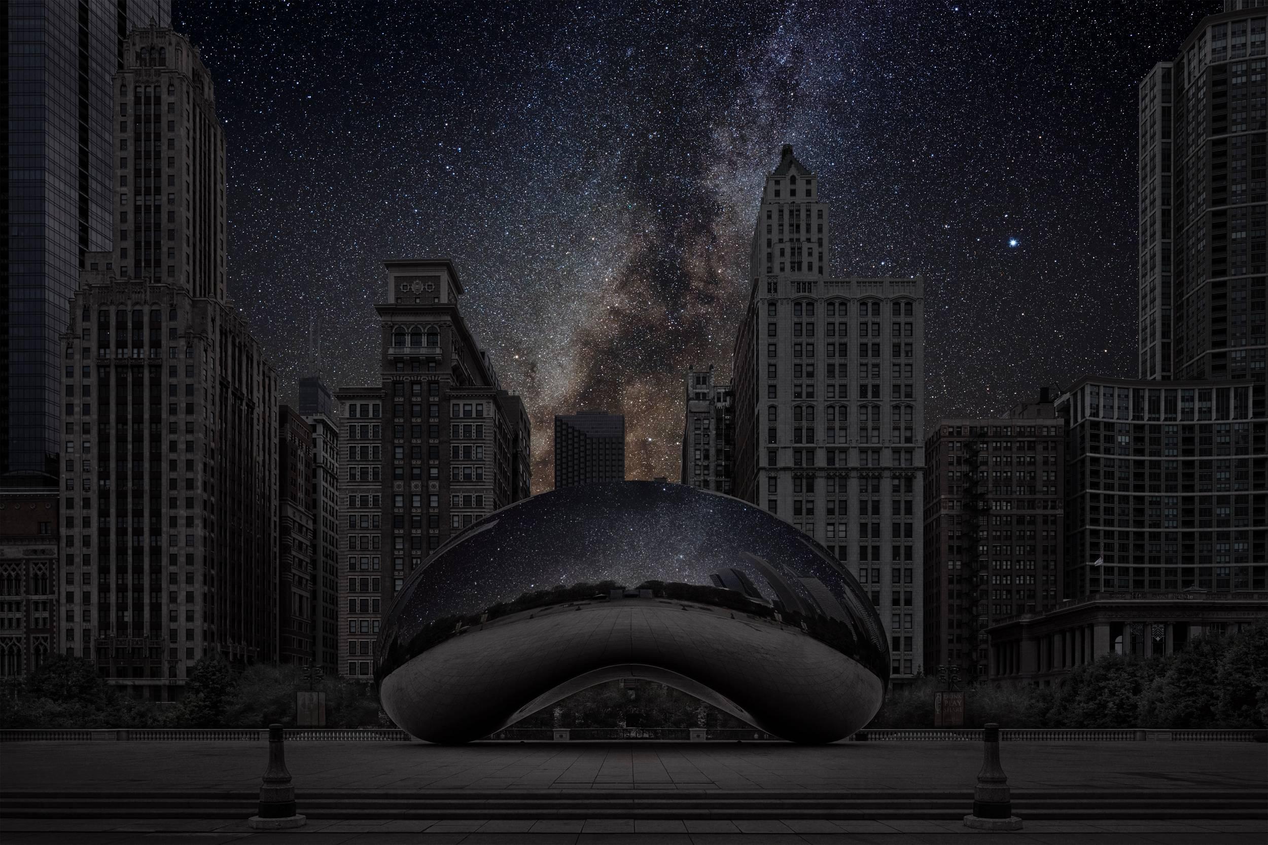 Thierry Cohen Landscape Photograph - Chicago 41° 52’ 57” N 2015-09-17 LST 0:05