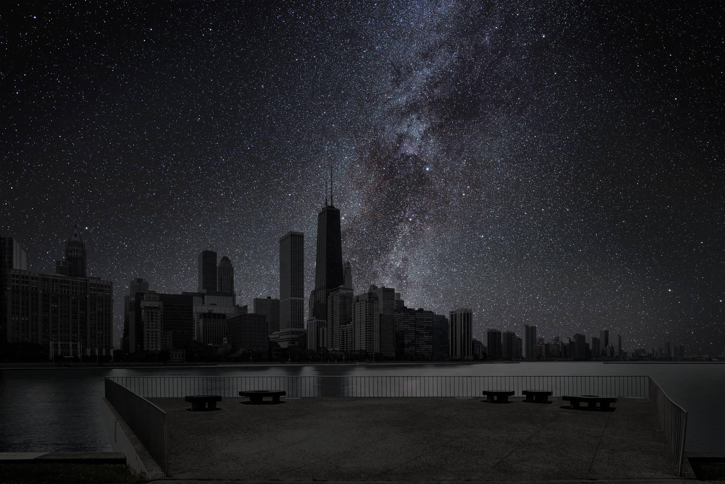 Thierry Cohen Landscape Photograph - Chicago 41° 53’ 42” N 2015-09-15 LST 2:20 