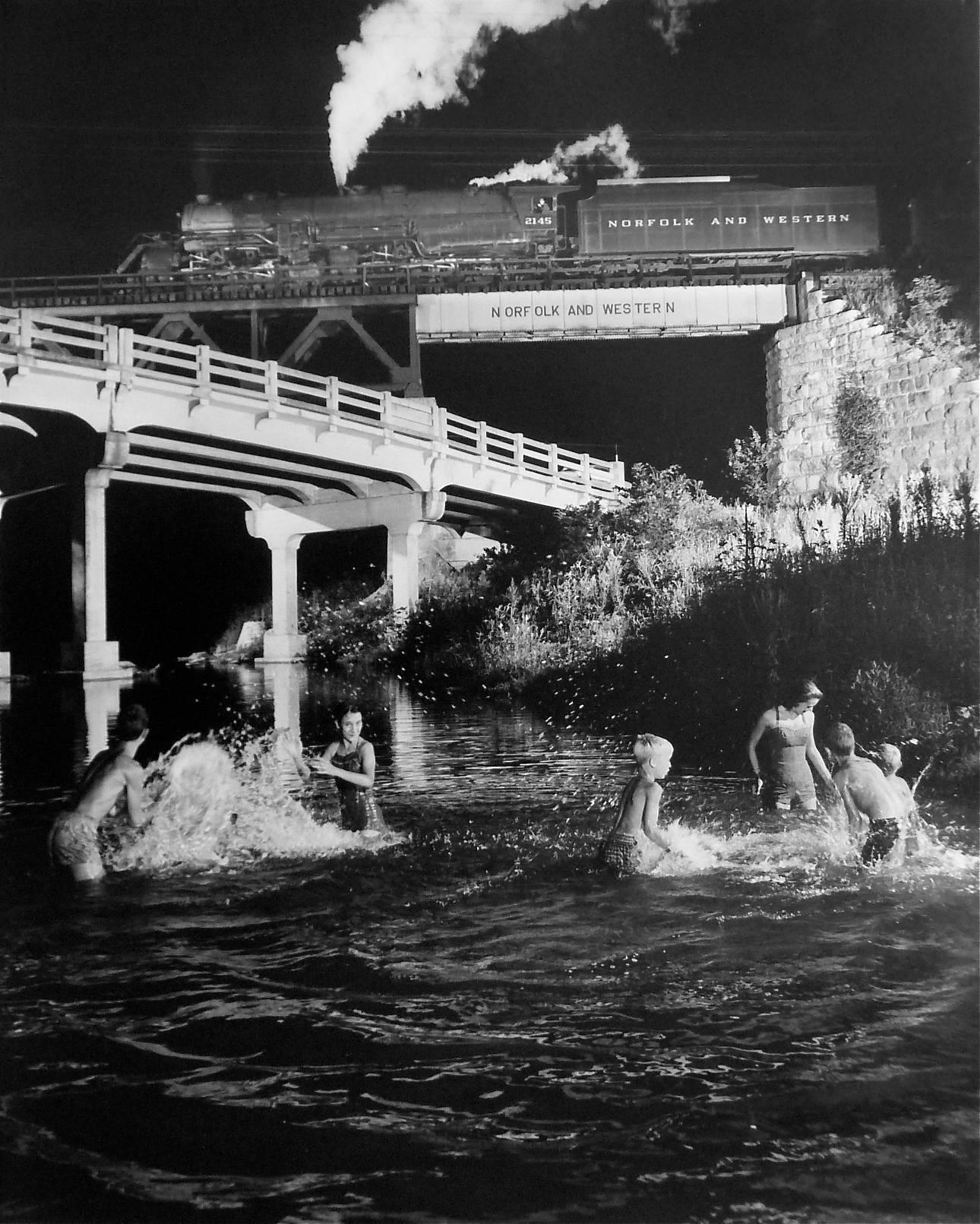 O. Winston Link Black and White Photograph - Hawkbill Creek Swimming Hole. Luray, Virginia 1956