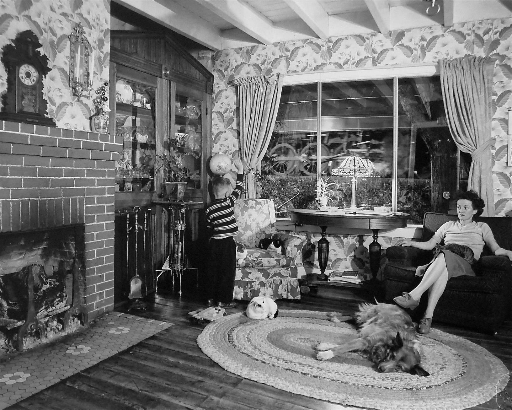O. Winston Link Black and White Photograph - Living Room on the Tracks, Lithia, Viriginia