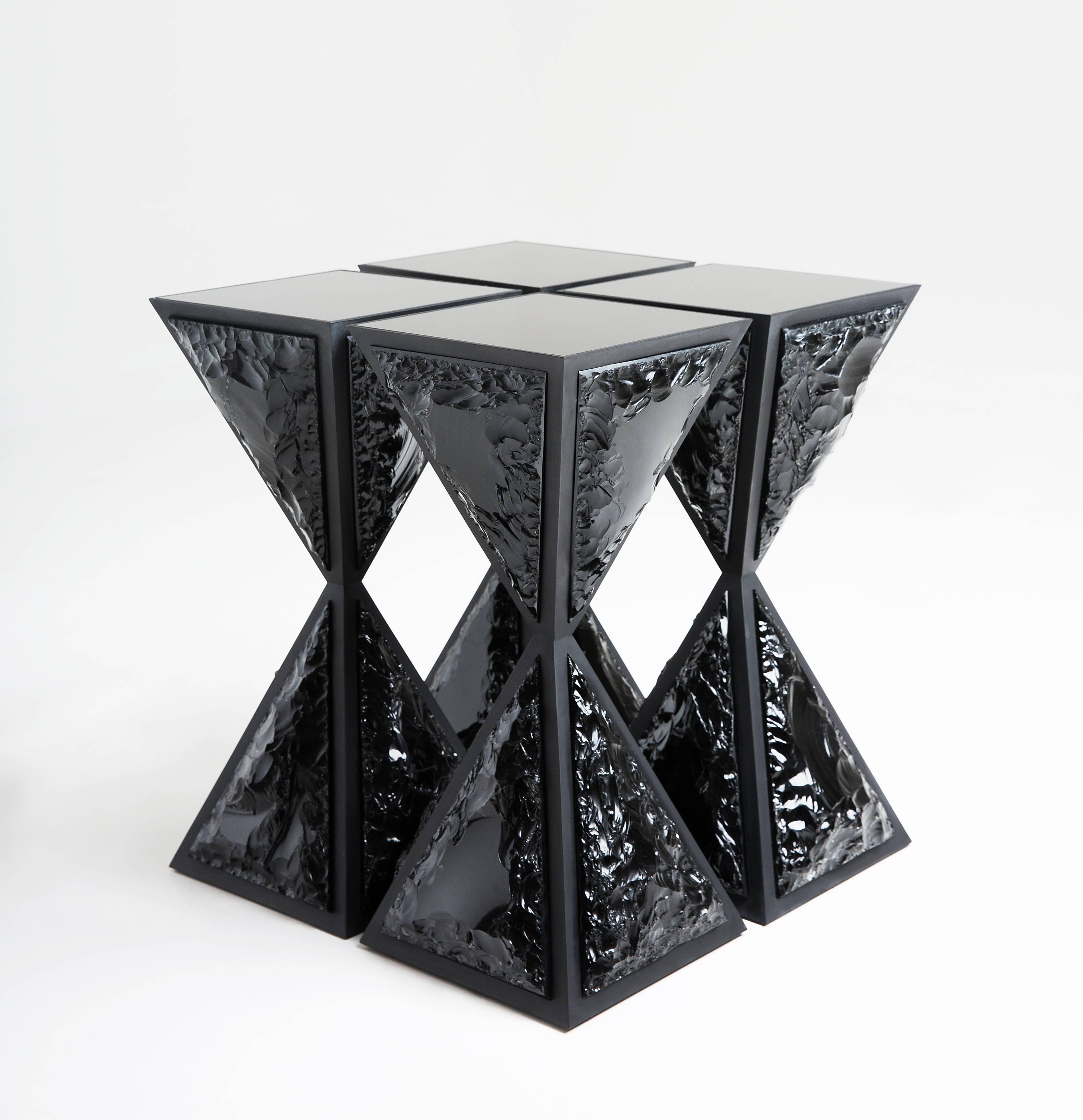 Gloria Cortina creates handcrafted furniture using native Mexican materials such as obsidian, bronze and quartz in a range of colors and textures.  

Cortina’s designs are inspired by numerous historical and creative forces, from the ancient Aztecs