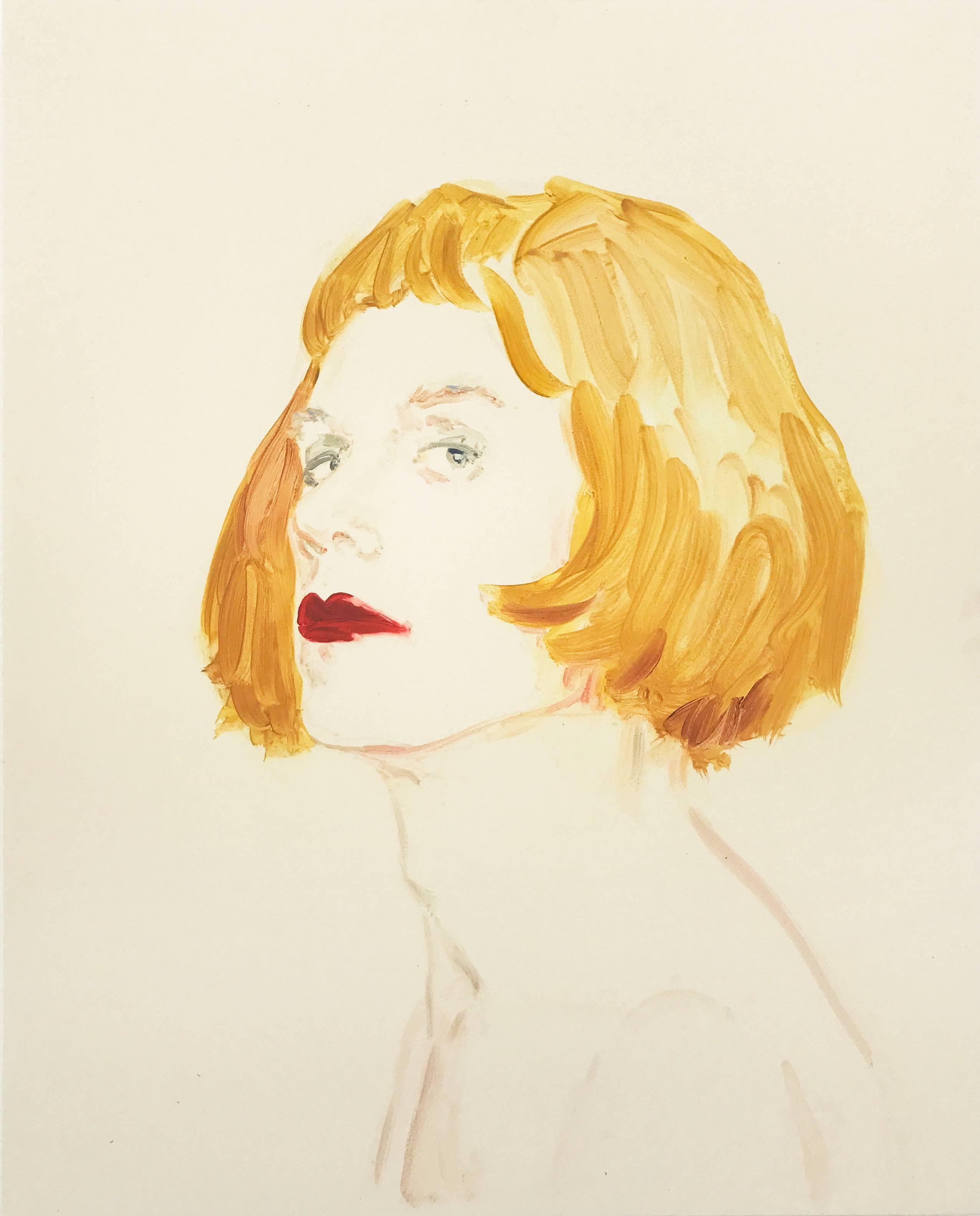 Annie Kevans Portrait Painting - Andy Warhol from the series "Drag"