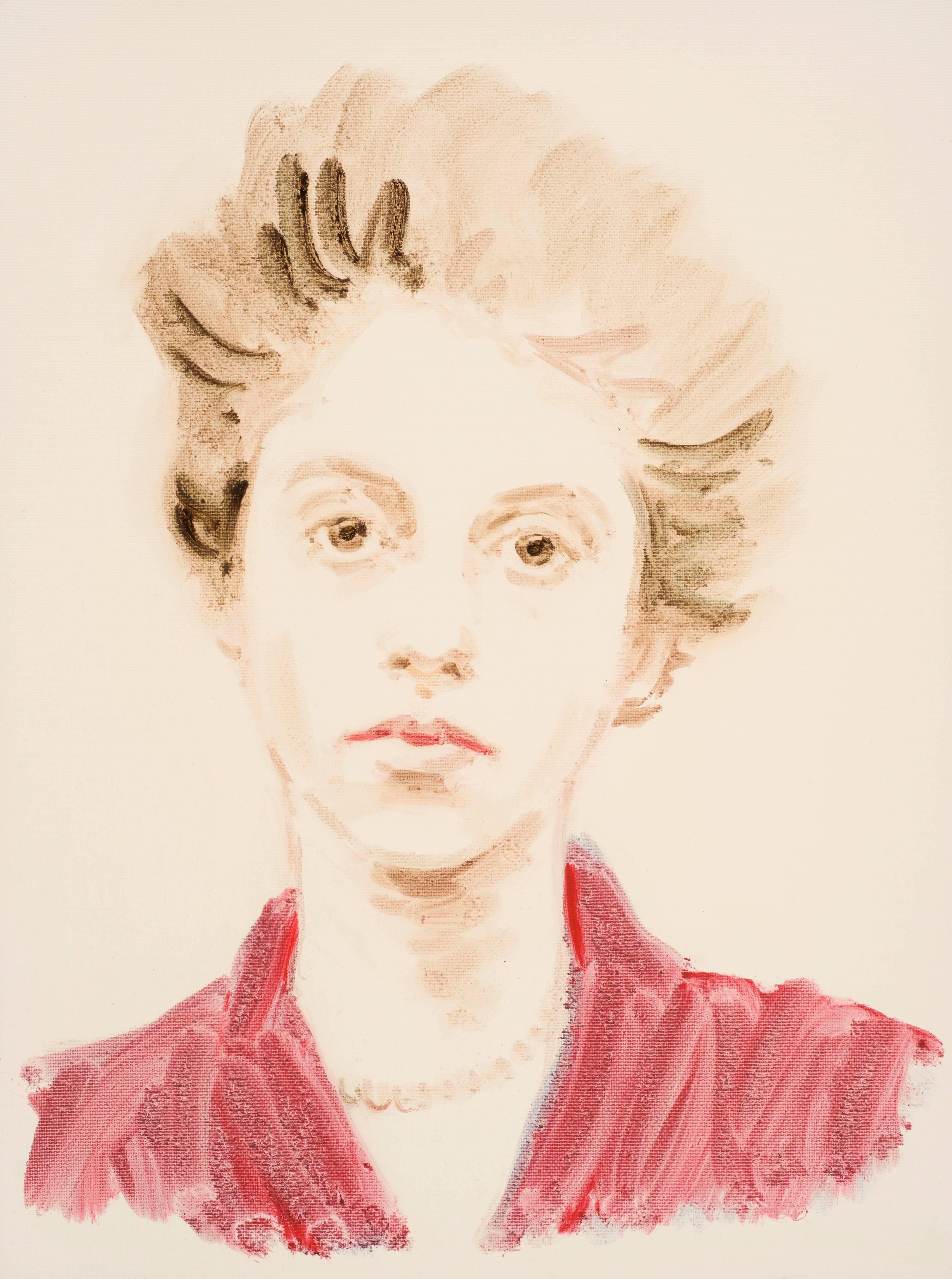 Annie Kevans Portrait Painting - Diane Arbus from the series "The History of Art"