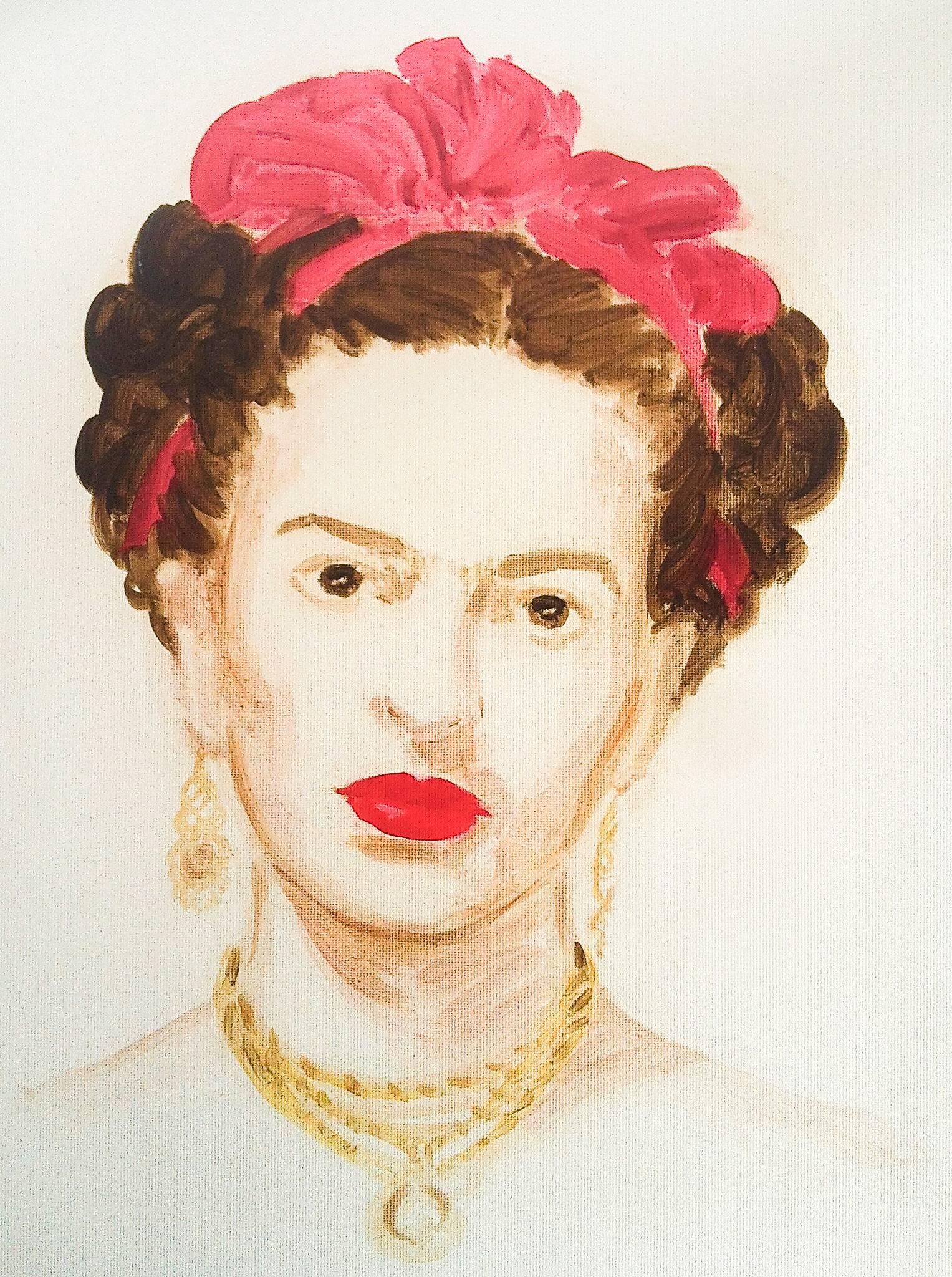 Annie Kevans Portrait Painting - Frida Kahlo from the series "The History of Art"
