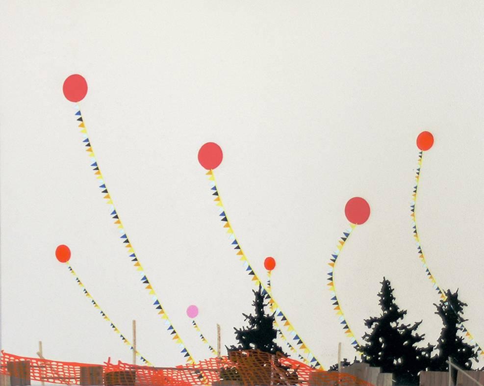 Erik Benson Landscape Painting - No Name (Balloons)
