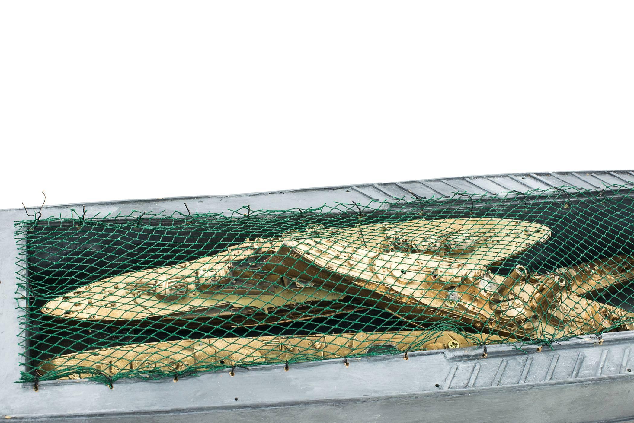 The Wine Dark Sea, Group 9, 2016, Mixed media
Boat X: 19 3/4 by 48 3/8 by 17 3/4 inches (50 x 123 x 45 cm)
Boat CC: 5 7/8 by 26 by 7 1/8 inches (15 x 66 x 18 cm)