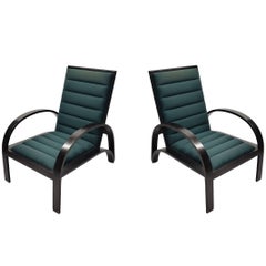 Vintage Pair of Reclining Lounge Chairs by Ward Bennett for Brickel, USA 1960s