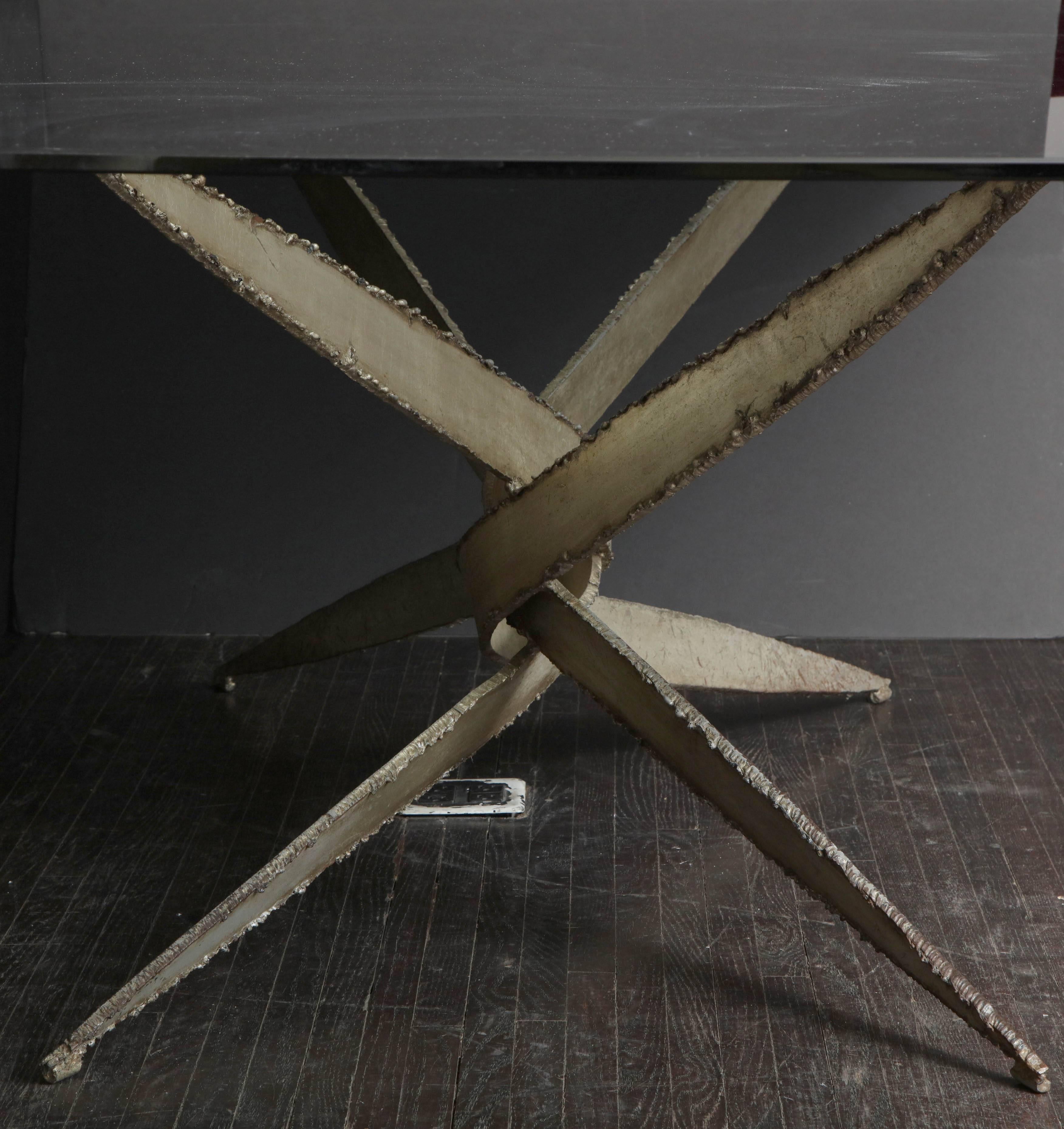 Vintage Silas Seandel Brutalist Dining Table Base 4