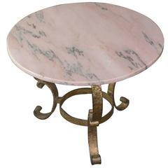 Small Round Coffee Table with Marble Top 11
