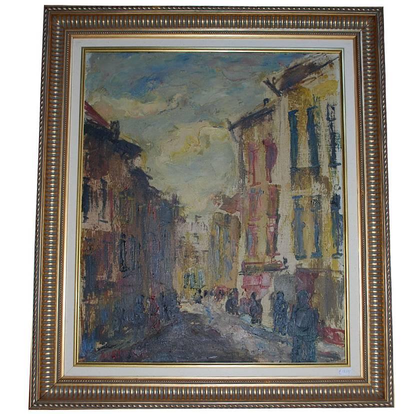 20th Century Expressionism Oil on Canvas by Alphonse Vermeir For Sale
