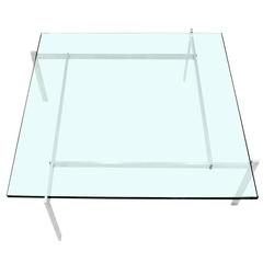 Poul Kjaerholm Coffee Table, Metal and Glass, PK61, E. Kold Christensen, Denmark 5
