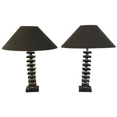 Contemporary Pair of Bakelite Table Lamps 5