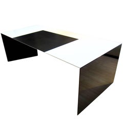 Big Black-White Designer Desk from Rosenthal, Germany, 1981