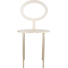 Contemporary m2kr Family Chair in Galavanized Steel with Velvet Cushion, 2018