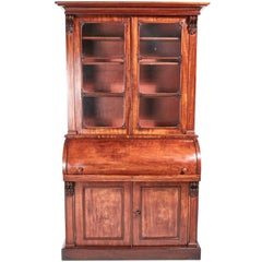 William IV Mahogany Cylinder Bookcase