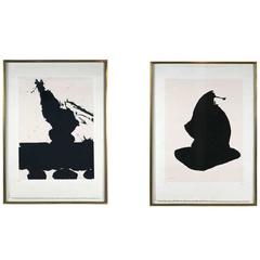Two Silkscreens by Robert Motherwell 1
