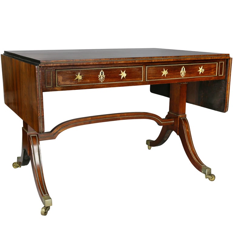 Regency Rosewood Sofa Table For At 1stdibs Regency Rosewood Sofa Table For