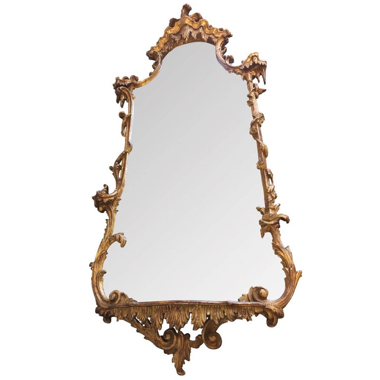 Wall Mount Mirror With Shelf At 1stdibs 1940s Large Giltwood Wall Mirror With Shelf By Cavallo Fair