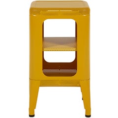 Perforated Stool Shelf 500 in Mustard Yellow by Frederic Gaunet & Tolix