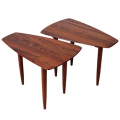 Pair of Walnut Side Tables by Ace-Hi