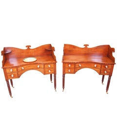 Antique Regency Mahogany Pair of Dressing Tables