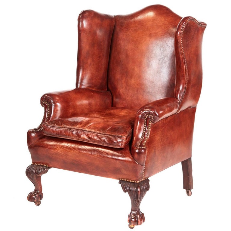 Antique Leather Wing Back Library Chair For Sale At 1stdibs Antique Leather Wing Back Library Chair For Sale - Antique Leather Wing Back Library Chair For Sale At 1stdibs